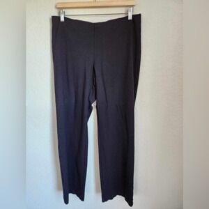 Eileen Fisher Viscose Blend Pull On Black Pants Size Medium